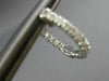 ESTATE .71CT DIAMOND 14KT WHITE GOLD CLASSIC DOUBLE SIDED FILIGREE HOOP EARRINGS