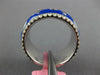 WIDE 1.3CT DIAMOND & BLUE ENAMEL 18K WHITE GOLD STAR & MOON ETERNITY ETOILE RING