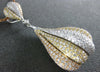 ESTATE EXTRA LARGE 3.61CT DIAMOND 18KT TRI COLOR GOLD 3D CLASSIC CROWN PENDANT