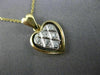 ESTATE .12CT DIAMOND 14K 2 TONE GOLD CLASSIC FILIGREE THREE HEART PENDANT #21612