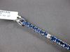 8.42CT DIAMOND & AAA SAPPHIRE 14KT WHITE GOLD 3D CLASSIC ROUND TENNIS BRACELET