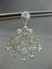ANTIQUE 2.58CT DIAMOND 14KT WHITE GOLD HANGING FILIGREE CHANDELIER EARING #559