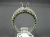 ANTIQUE WIDE .35CT DIAMOND 14KT WHITE GOLD 3D SEMI MOUNT ENGAGEMENT RING #15755