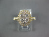 ESTATE LARGE 1.02CT DIAMOND 18KT YELLOW GOLD 3D CLUSTER HALO CLASSIC LOVE RING
