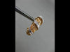 ESTATE .25CT DIAMOND 14KT WHITE & ROSE GOLD 3D WOVEN MULTI ROW SWIRL EARRINGS