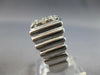 ESTATE LARGE .63CT DIAMOND 14KT WHITE GOLD 3D SQUARE CLASSIC MENS RING #27704