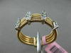 ESTATE WIDE .30CT DIAMOND 14KT WHITE & ROSE GOLD MULTI ROW ETOILE ROPE FUN RING