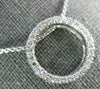 ESTATE .65CT DIAMOND 14KT WHITE GOLD 3D CLASSIC CIRCLE OF LIFE PENDANT #1072