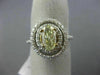 ESTATE 2.12CT WHITE & FANCY YELLOW DIAMOND 14KT 2 TONE GOLD OVAL ENGAGEMENT RING