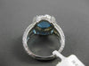 ESTATE 3.44CT DIAMOND & AAA EXTRA FACET BLUE TOPAZ 14KT WHITE GOLD FILIGREE RING