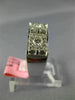 WIDE .95CT DIAMOND 18KT WHITE GOLD ROUND & BAGUETTE SQUARE HALO ANNIVERSARY RING