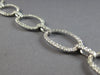 EXTRA LARGE 5.11CT DIAMOND 14KT WHITE GOLD 3D CLASSIC OPEN OVAL TENNIS BRACELET