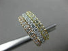 ESTATE LARGE 3.90CT DIAMOND 14K WHITE YELLOW & ROSE GOLD ETERNITY STACKABLE RING