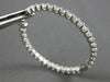 LARGE 2.8CT DIAMOND 18KT YELLOW GOLD 3D INSIDE OUT OVAL HOOP HANGING EARRINGS