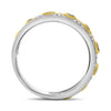 .42CT DIAMOND & TSAVORITE 14K WHITE GOLD FILIGREE SEMI ETERNITY ANNIVERSARY RING