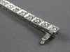 ESTATE LARGE 4.0CT DIAMOND 14KT WHITE GOLD ROUND SQUARE FILIGREE TENNIS BRACELET