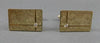 ANTIQUE LARGE DIAMOND STUD 14K YELLOW GOLD RECTANGLE CUFFLINKS FG VS 21MM #19804