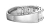 1.92CT DIAMOND 18KT WHITE GOLD ROUND & BAGUETTE 3 ROW SEMI ETERNITY WEDDING RING