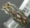 WIDE .59CT DIAMOND 14KT WHITE & ROSE GOLD 3D MULTI ROW INFINITY ANNIVERSARY RING