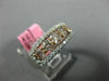 1.23CT WHITE & PINK DIAMOND 18KT WHITE & ROSE GOLD 5 STONE HALO ANNIVERSARY RING