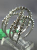 ESTATE WIDE .95CT DIAMOND 18KT WHITE GOLD 3D MULTI ROW CRISS CROSS FUN LOVE RING