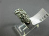 ESTATE .34CT ROUND DIAMOND 18KT WHITE GOLD 3D DOUBLE STAR ROPE LOVE FUN RING
