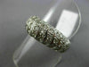 ESTATE WIDE 1.08CT DIAMOND 14KT WHITE GOLD WAVE SEMI ETERNITY ANNIVERSARY RING