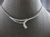 LARGE 1.0CT DIAMOND 14KT WHITE GOLD JOURNEY GRADUATING JOURNEY V SHAPE NECKLACE