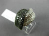ESTATE LARGE 2.68CT BLACK & WHITE DIAMOND 14K WHITE GOLD INFINITY LOVE KNOT RING