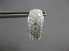 LARGE 2.98CT DIAMOND 18KT WHITE GOLD 3D MULTI ROW HUGGIE HOOP HANGING EARRINGS