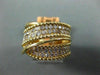 ESTATE WIDE .91CT PINK DIAMOND 18K ROSE GOLD MULTI ROW MILGRAIN ANNIVERSARY RING