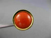 ANTIQUE LARGE ROUND AAA CORAL 14KT YELLOW GOLD CLASSIC CLIP ON EARRINGS #26082