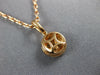 ESTATE .45CT DIAMOND 18KT ROSE GOLD 3D CLASSIC CLUSTER FLOWER HALO FUN PENDANT