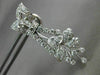 ESTATE LARGE 2.62CT DIAMOND 14KT WHITE GOLD 3D FLOWER BUTTERFLY HANGING EARRINGS