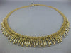 LARGE 5.22CT DIAMOND 14K YELLOW GOLD MULTI CIRCULAR CHANDELIER COCKTAIL NECKLACE
