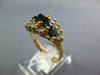 1.48CT DIAMOND & AAA SAPPHIRE 14KT YELLOW GOLD MARQUISE & ROUND ANNIVERSARY RING
