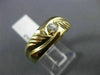 ESTATE .12CT DIAMOND 14K YELLOW GOLD SOLITAIRE MULTI WAVE MENS GYPSY RING #11663
