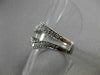 ANTIQUE WIDE .18CT OLD MINE DIAMOND 14KT WHITE GOLD PAVE INSERT RING #22030