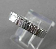 ANTIQUE 18KT WHITE GOLD FILIGREE 3D WEDDING ANNIVERSARY BAND RING 3mm #ELVINA40