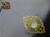 EXTRA LARGE 20.76CT DIAMOND & MOONSTONE 14KT YELLOW GOLD FLOWER HANGING EARRINGS