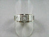WIDE 7mm HAND CRAFTED .45CT F VVS DIAMOND 14KT WHITE GOLD MENS WEDDING BAND !!!!