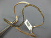 LARGE .95CT WHITE & CHOCOLATE FANCY DIAMOND 14K YELLOW GOLD WAVE BANGLE BRACELET