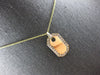 ESTATE .40CT DIAMOND 14K YELLOW GOLD 3D CLASSIC OCTAGON DOG TAG FLOATING PENDANT