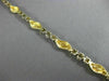ESTATE .55CT DIAMOND 14KT WHITE YELLOW GOLD 3D CLASSIC BEZEL BRACELET #21829