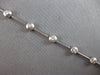 ESTATE .52CT DIAMOND 14K WHITE GOLD ROUND BEZEL BY THE YARD LOVE TENNIS BRACELET