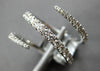 ESTATE LARGE .58CT DIAMOND 18KT WHITE GOLD CRISS CROSS WEDDING ANNIVERSARY RING