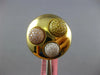 LARGE 1.10CT WHITE CANARY & PINK DIAMOND 18K YELLOW GOLD MULTI CIRCULAR FUN RING