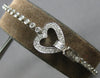 ESTATE LARGE 1.30CT DIAMOND 14K WHITE & ROSE GOLD MULTI ROW CUFF BANGLE BRACELET
