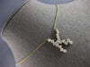 ESTATE LARGE 1.12CT DIAMOND 14KT YELLOW GOLD 3D CLASSIC K INITIAL FUN NECKLACE