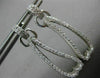 ESTATE .70CT DIAMOND 14KT WHITE GOLD 3D ELONGATED OPEN HEART HANGING EARRINGS